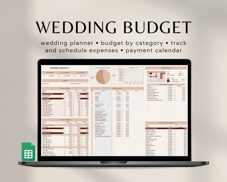 Stay Organized While Wedding Planning - get a budget tracker