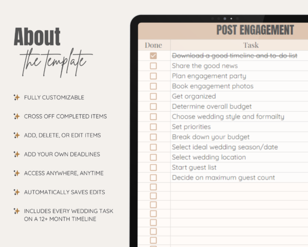 The Ultimate Editable Wedding Planning Checklist - Image 2