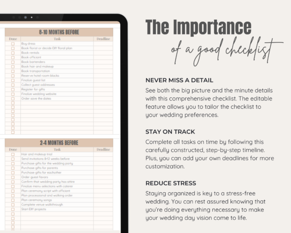 The Ultimate Editable Wedding Planning Checklist - Image 4