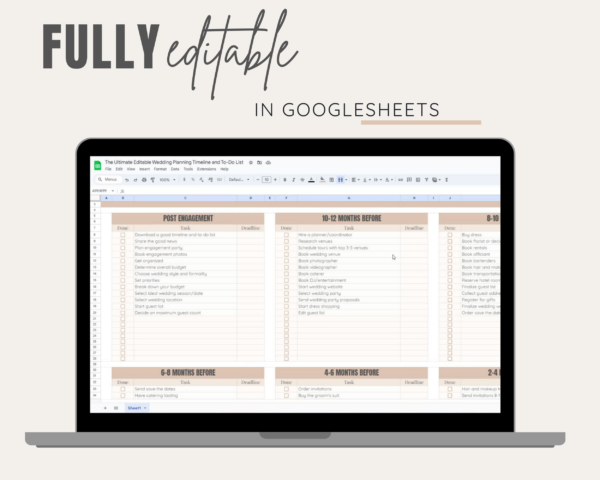 The Ultimate Editable Wedding Planning Checklist - Image 5
